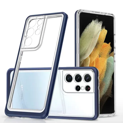 Hybrid Armor 3-in-1 telefono dėklas Samsung Galaxy S22 Ultra (S908) mėlynas