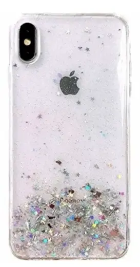 Fusion Glue Glitter maciņš telefonam iPhone 12 Pro Max caurspīdīgs