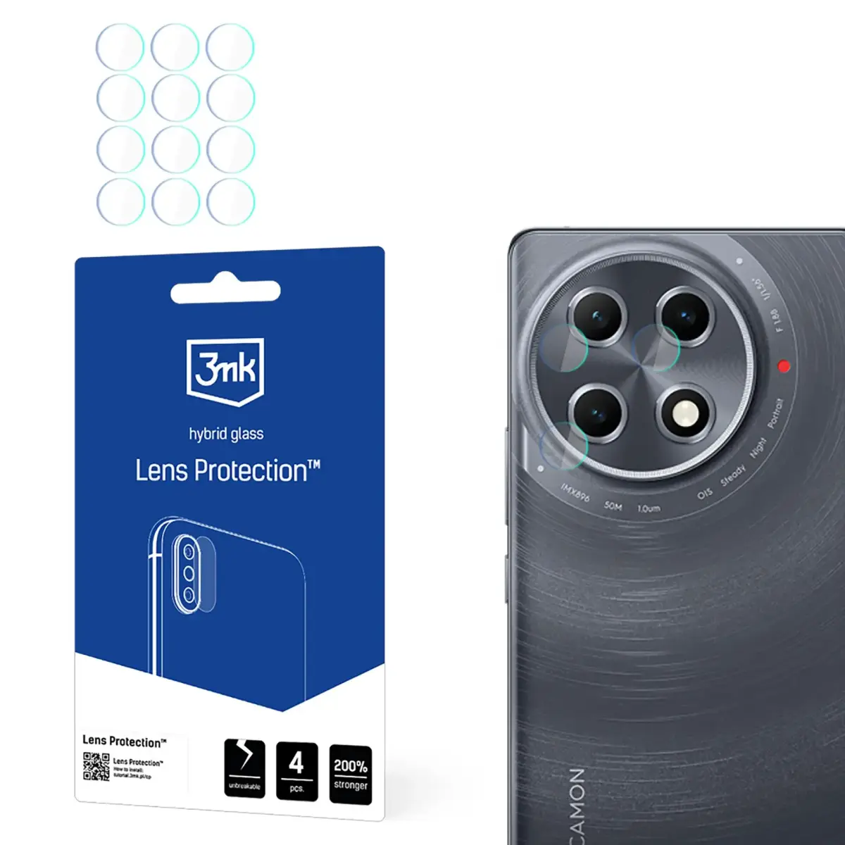 Tecno Camon 30s Pro - 3mk Lens Protection