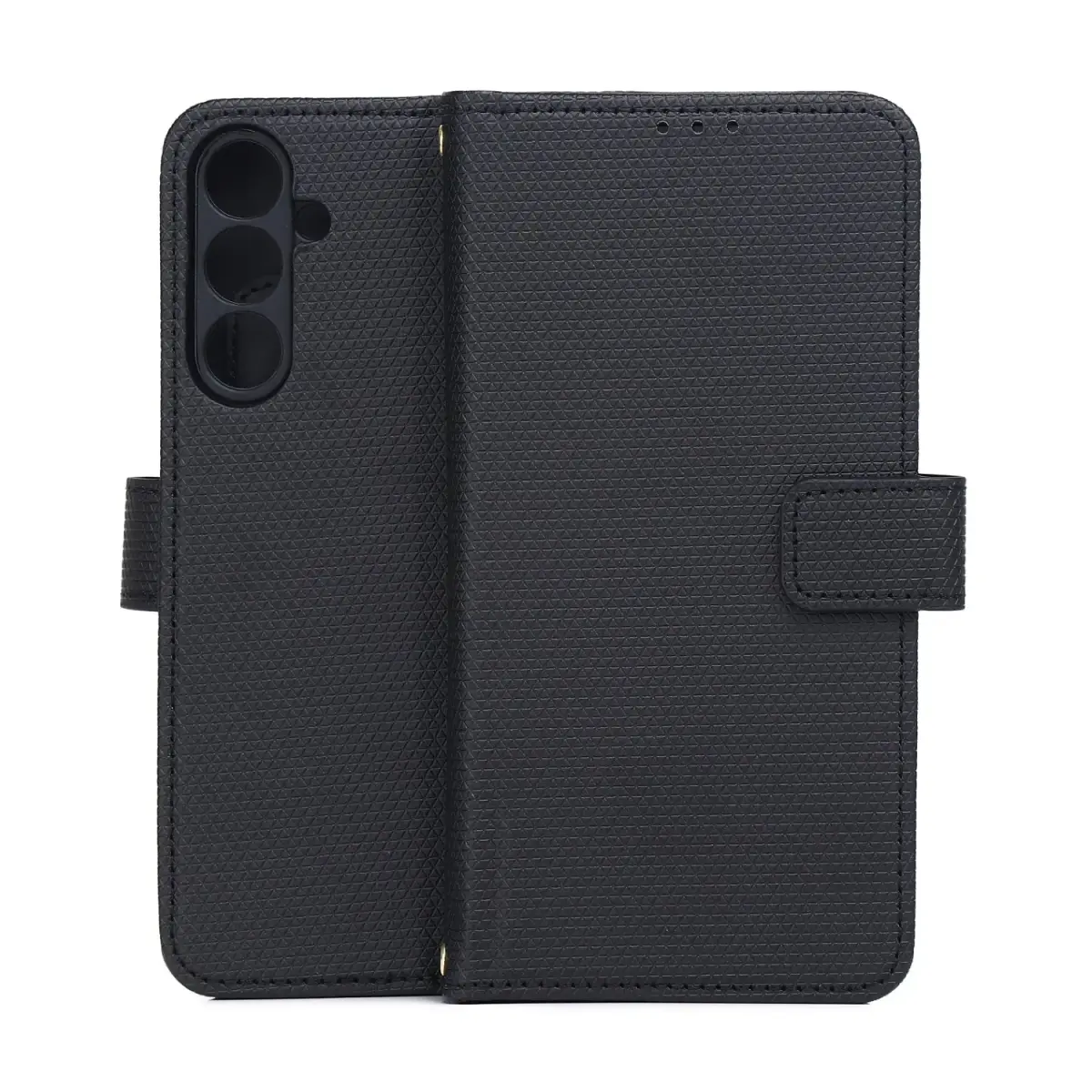 Smart Triangle grāmatveida maciņš telefonam Samsung Galaxy A16 4G (A165) | A16 5G (A166) | M16 5G (M166) melns
