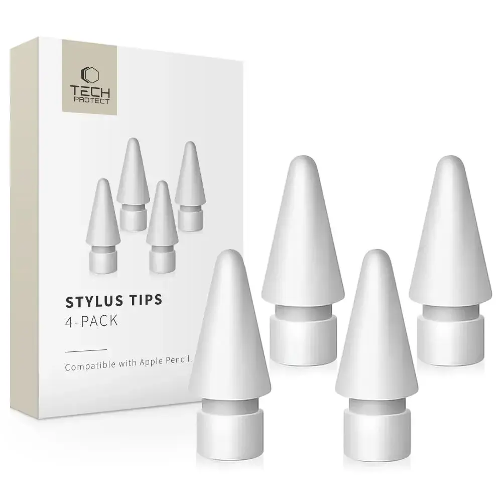 TECH-PROTECT STYLUS TIPS 4-PACK APPLE PENCIL WHITE