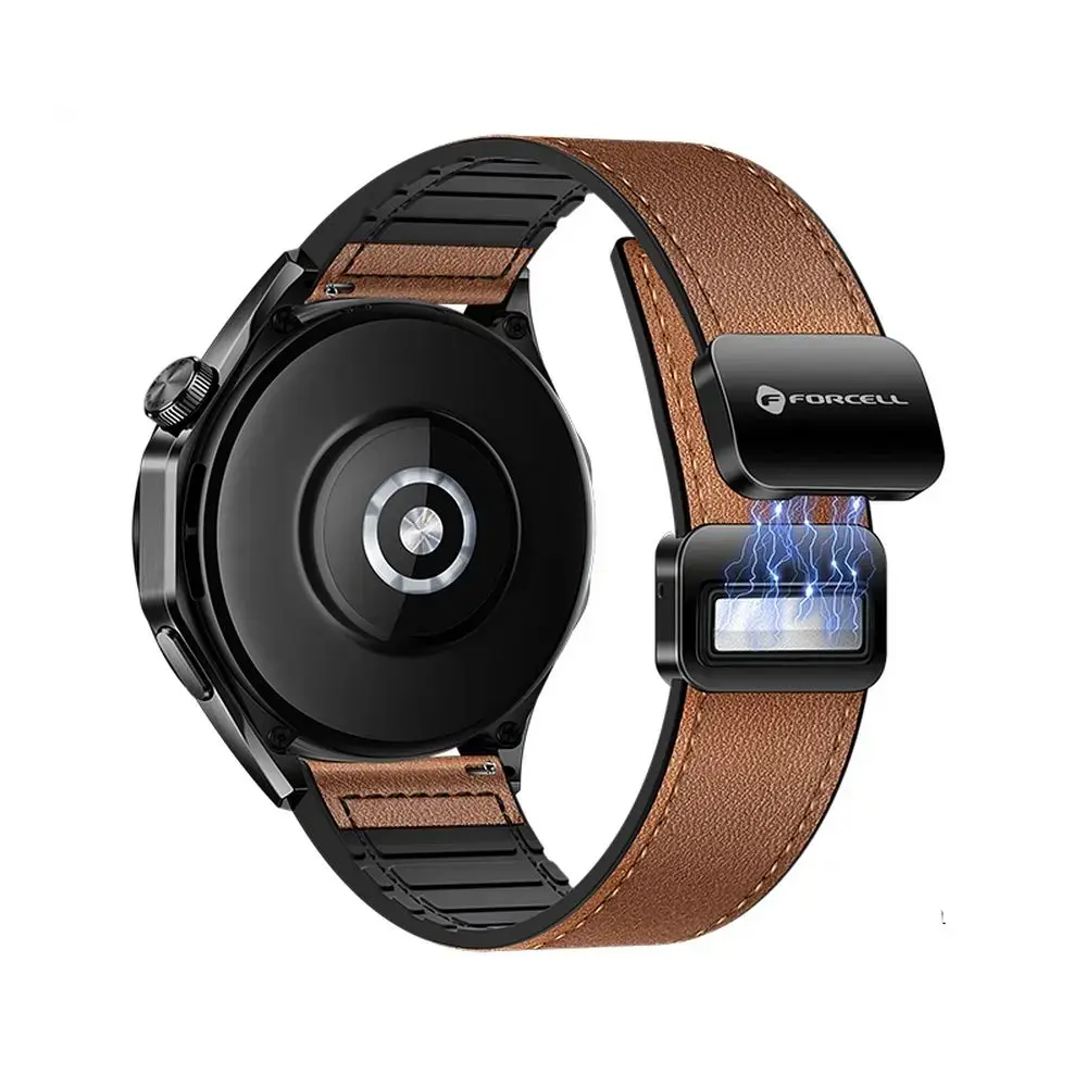 Forcell F-Design FS20 viedpulksteņa siksniņa priekš Samsung Galaxy Watch (22 mm) | mākslīgā āda | brūna