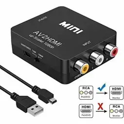 RoGer RCA Female - HDMI Male Black