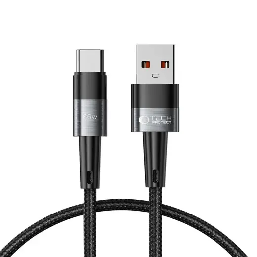 Tech-Protect UltraBoost data transfer and charging cable | USB-A to USB-C | 66W | 0.25m | gray