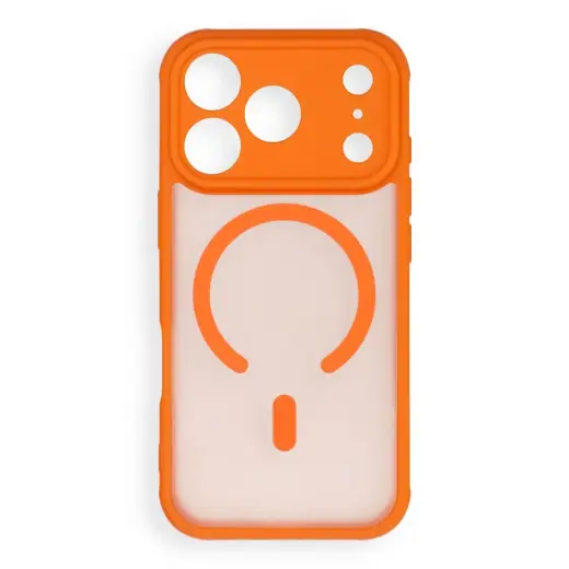 Case for iPhone 17 Pro / 18 Pro Full Matte Mag Cover compatible with MagSafe orange