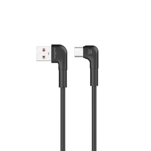 Maxlife MXUC-09 провод для передачи данных и зарядки | USB-A на USB-C | 15W | 2м | черный