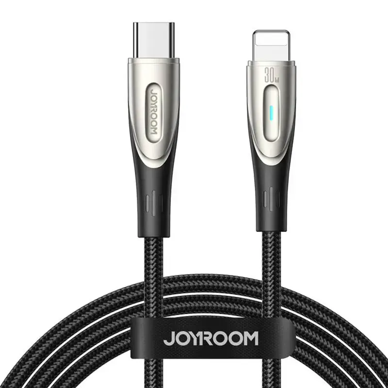 Joyroom SA27-CL3 duomenų perdavimo ir įkrovimo laidas | USB-C į USB-C | 30W | 1.2m | juodas