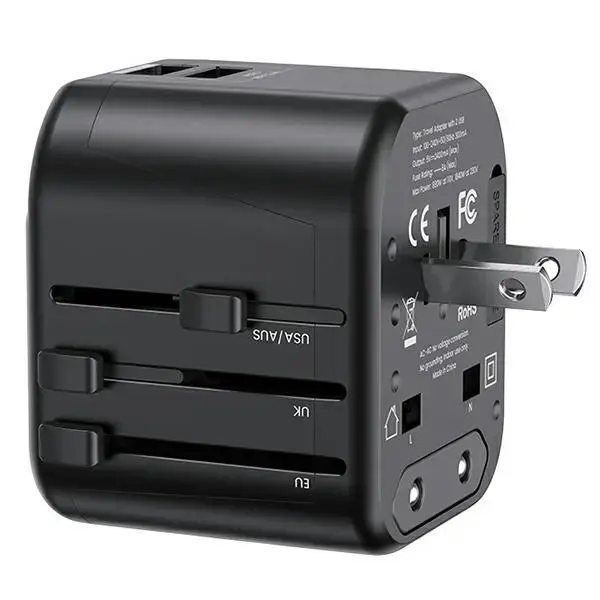 USAMS T55 US-CC173 tīkla lādētājs | 12W | USB-A | melns