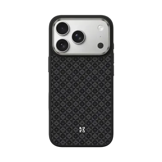 Benks Magnetic Armor Pro Armor Grid Kevlar telefono dėklas iPhone 17 Pro Max juodas