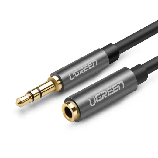 UGREEN AUX kabeļa pagarinātājs, mini ligzda, 3,5 mm, 3 m (pelēks)