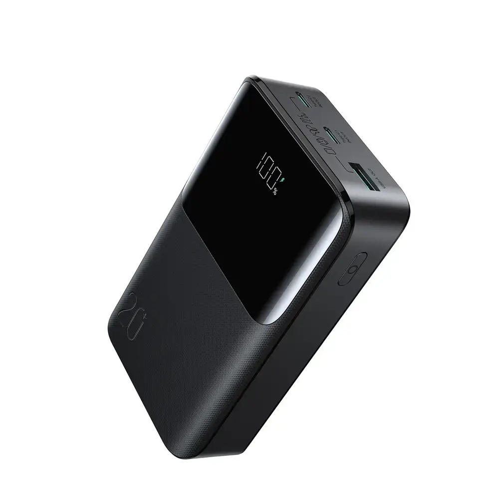 Joyroom JR-QP192 Star Series Mini ārējais akumulators (powerbank) | 20 000 mAh | 22.5W | USB-A, USB-C | LED ekrāns | melns