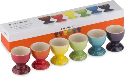 Le Creuset Egg Holder Set 6 Pieces Stoneware Assorted Colors