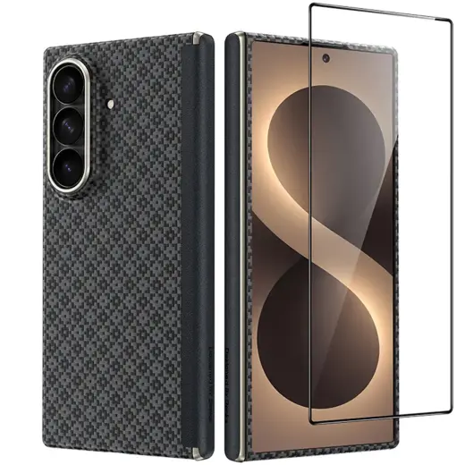 Benks Magnetic Armor Grid Air Grand Combo telefono dėklas su MagSafe palaikymu Samsung Galaxy Z Fold 8 Ultra (F976) juodas