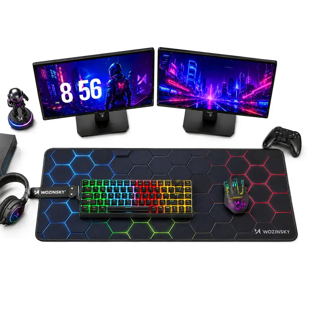 Wozinsky WPD-B800 Gaming Desk Pad 800x300mm Waterproof with Pattern - Black