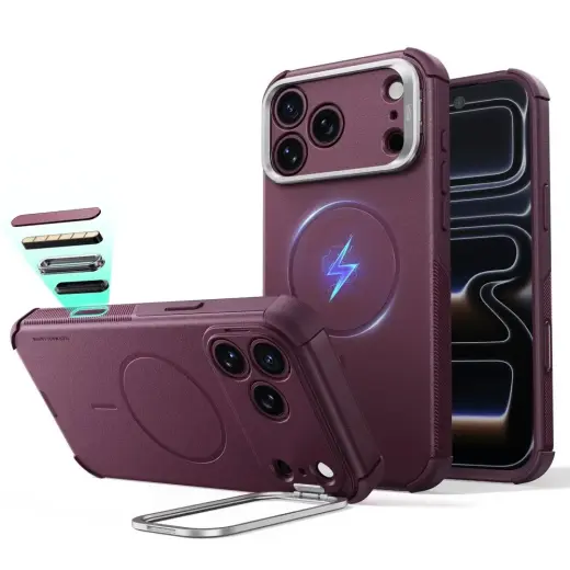 ESR CYBER TOUGH KICKSTAND MAGSAFE IPHONE 17 PRO MAX / 18 PRO MAX DEEP BURGUNDY