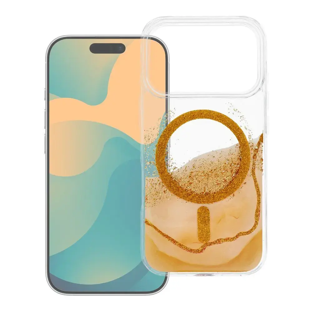 Golden phone case with MagSafe support for iPhone 13 | iPhone 14 gold