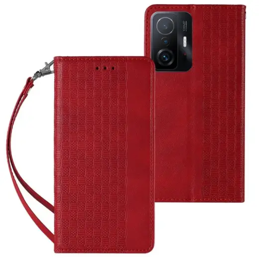 Fusion Magnet Strap grāmatveida maks + aukliņa Samsung A236 Galaxy A23 5G sarkans