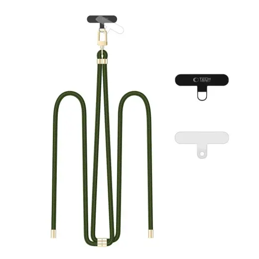TECH-PROTECT C7S ROPE CROSSBODY STRAP HUNTER GREEN|GOLD