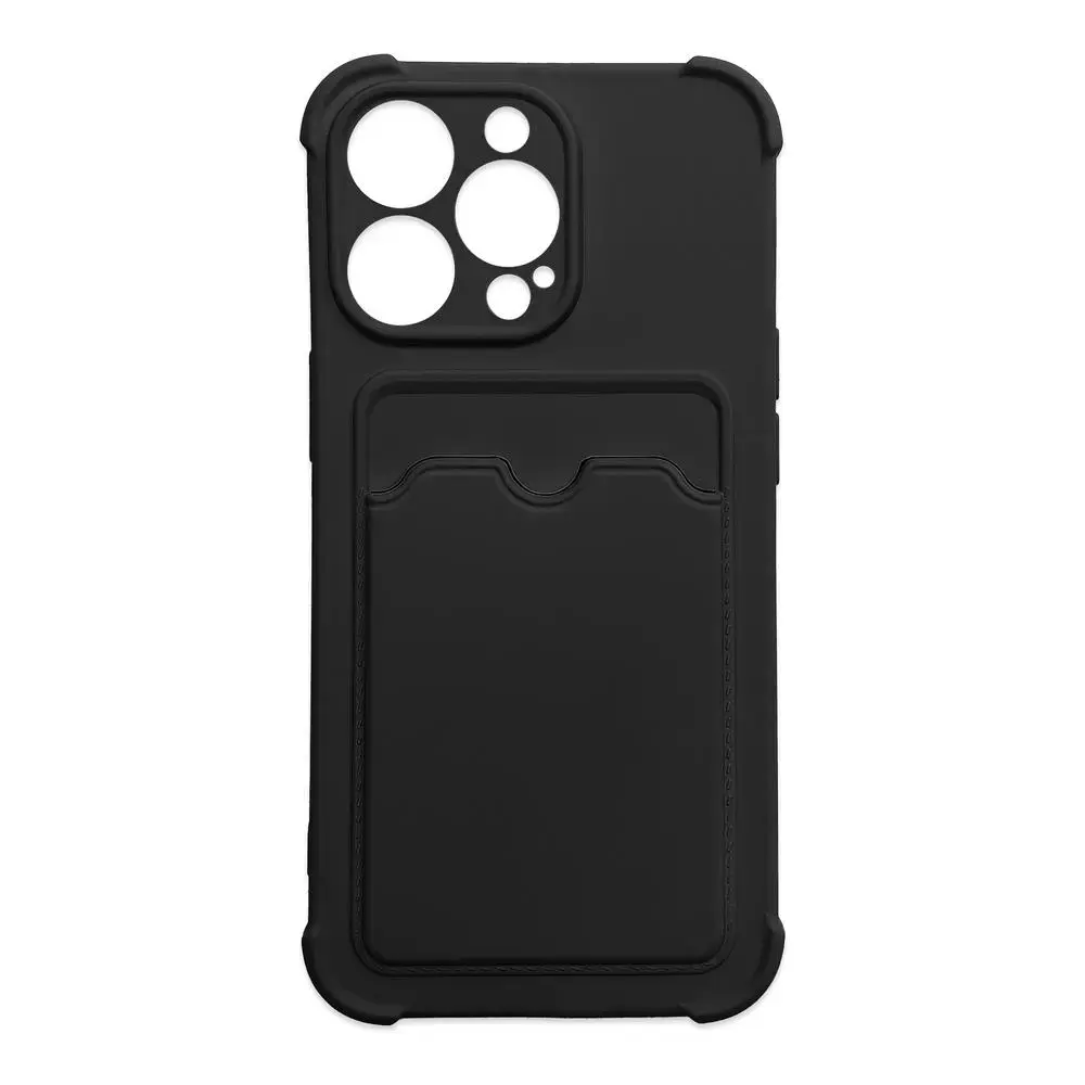 Card Armor knyginio tipo telefono dėklas iPhone 13 Mini juodas