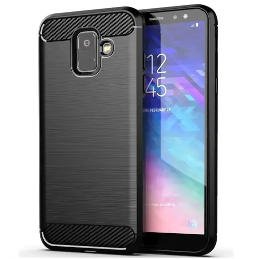 Carbon maciņš telefonam Samsung Galaxy A6 (2018) (A600) melns