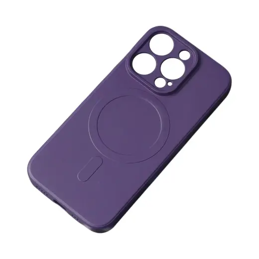 Silicone Case maciņš ar MagSafe atbalstu telefonam iPhone 15 violets