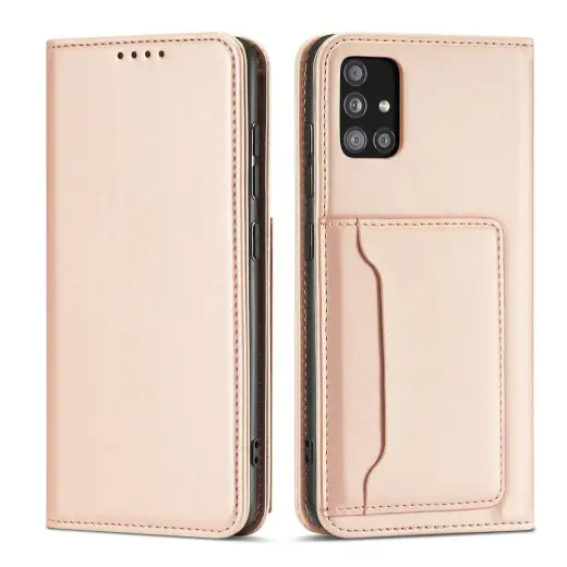 Fusion Magnet Card grāmatveida maks Samsung A536 Galaxy A53 5G rozā