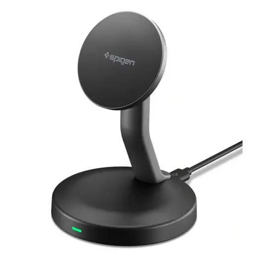 Spigen EF151MS bezvadu lādētājs | Qi | Saderīgs ar MagSafe | 15W | melns