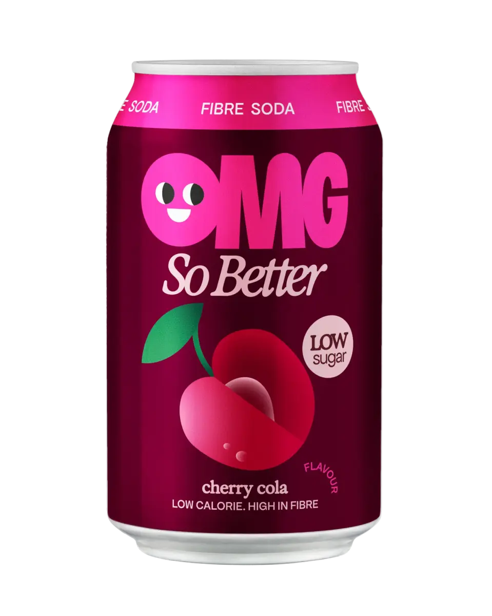 Gāzēts dzēriens OMG Cherry Cola, bundžā, 0.33l (DEP)