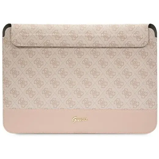 Guess 4G Stripe Metal Logo portatīvā datora maciņš 14" rozā