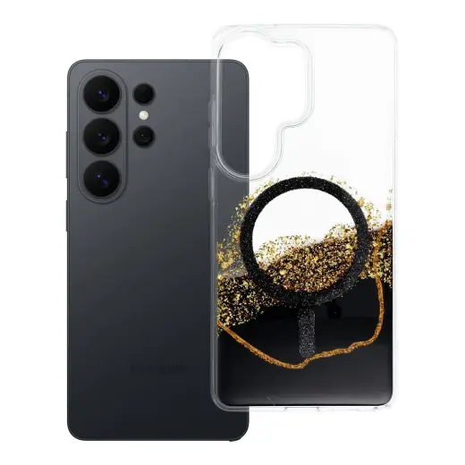 Golden telefono dėklas su MagSafe palaikymu Samsung Galaxy S26 Ultra (S948) juodas