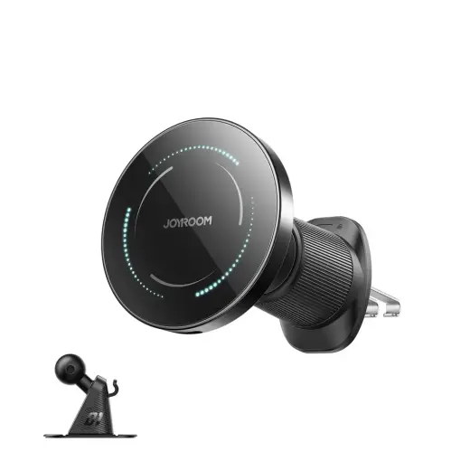 Joyroom JR-ZS502 MagSafe Compatible Car Holder with Wireless Charger for Air Vent/Dashboard - Black