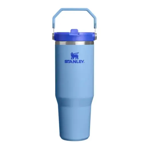 Termokrūze ar salmiņu The IceFlow Flip Straw 2.0 Tumbler 0,89L gaiši zila