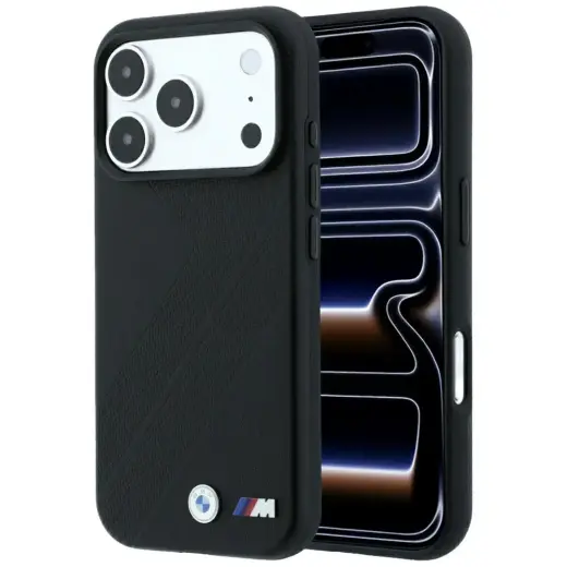 BMW M Tire Track Metal Logo чехол с поддержкой MagSafe для телефона iPhone 17 Pro Max | iPhone 18 Pro Max чёрный