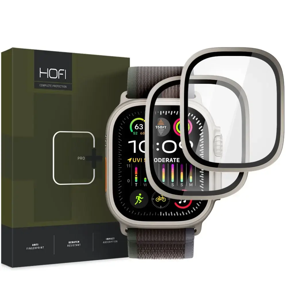 Hofi aizsargstikls priekš Apple Watch Ultra 1/2 (49 mm) | sudraba (2 gab.)