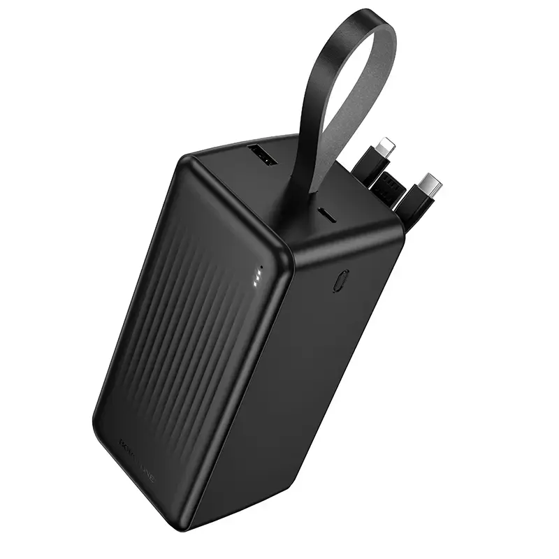 Внешний аккумулятор (powerbank) Borofone BJ79C Clever | 50 000 мА·ч | USB-A, USB-C, Lightning | чёрный