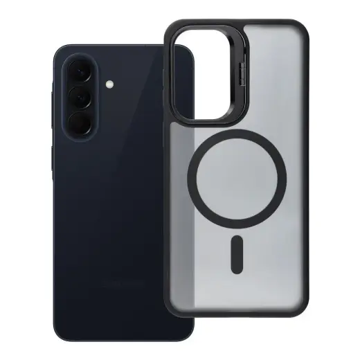Forcell F-Protect Shadow Stand Premium telefono dėklas su stovu ir MagSafe palaikymu Samsung Galaxy A57 (A576) juodas