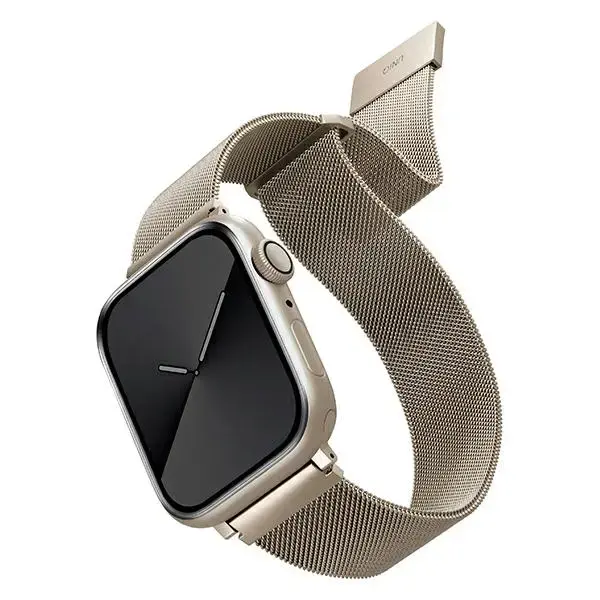 UNIQ Dante išmaniojo laikrodžio dirželis Apple Watch Series 1/2/3/4/5/6/7/8/SE/SE2 (38/40/41 mm) | nerūdijantis plienas | smėlio