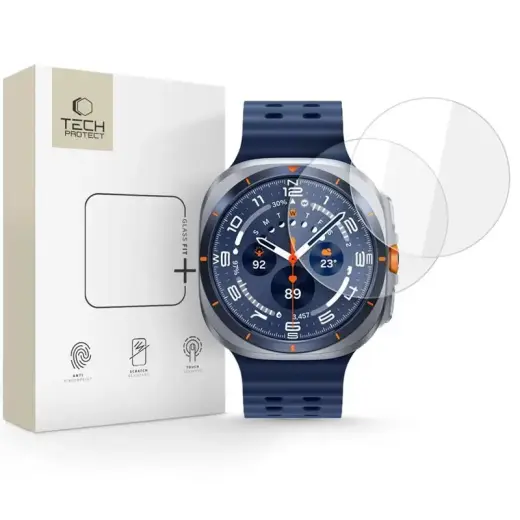 Tech-Protect aizsargstikls priekš Samsung Galaxy Watch Ultra 2024/2025 (47 mm) | caurspīdīgs (2 gab.)