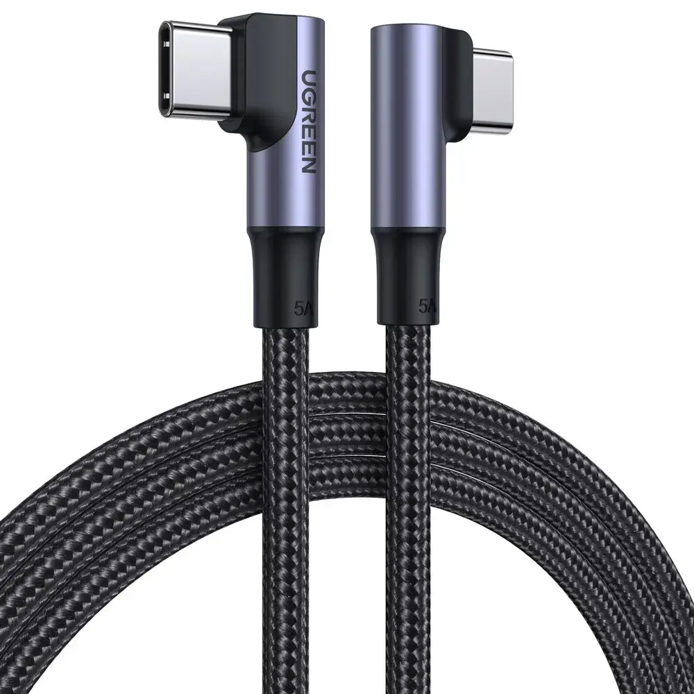 Ugreen elbow USB Typ C - USB Typ C cable Quick Charge Power Delivery 100 W 5 A 1 m black (US335 70696)