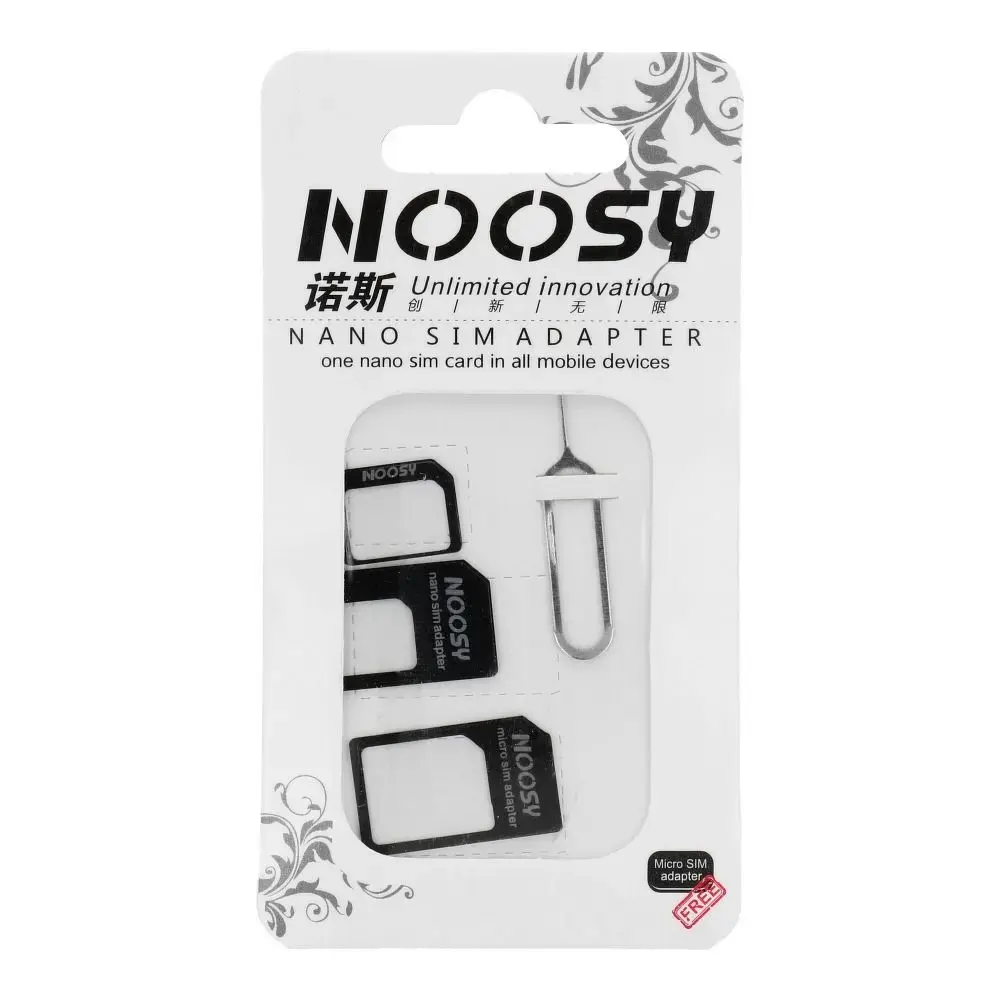 Adapters Nano SIM/Micro, Micro Sim and Nano/Sim (NOOSY 3in1) black
