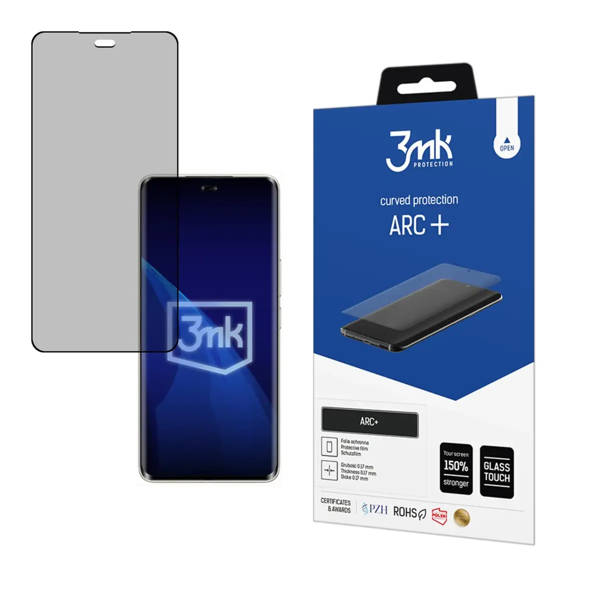 3mk ARC+ aizsargplēve telefona ekrānam Honor 300 Ultra | Honor 300 Pro (saderīgs ar pirksta nospieduma sensoru)