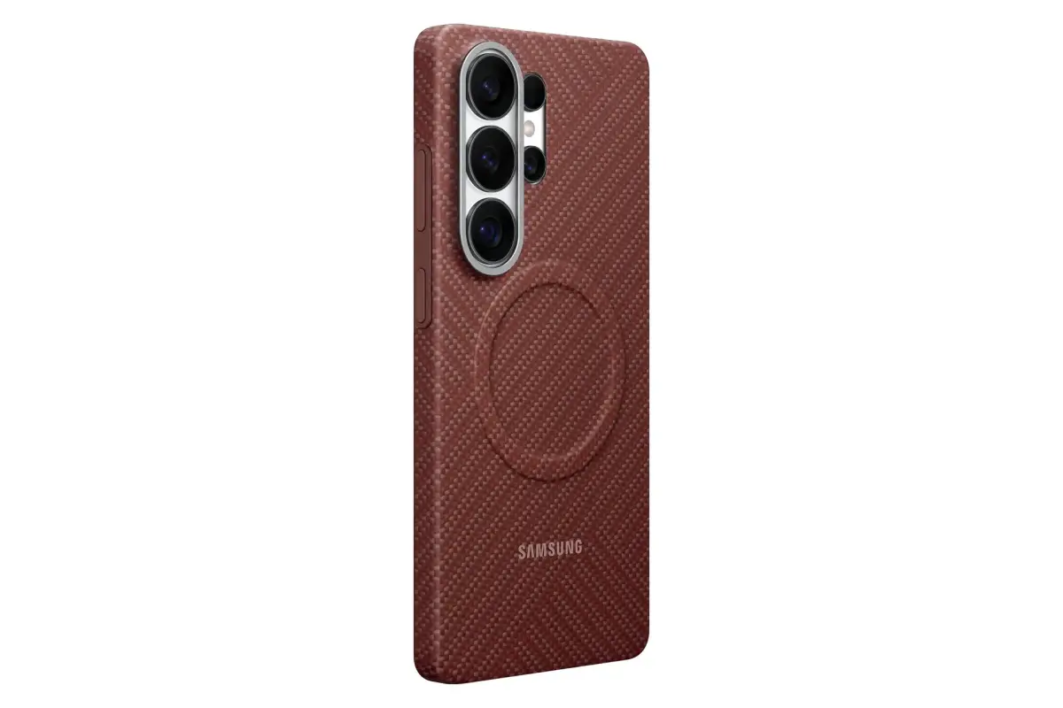 Samsung Carbon Magnet telefono dėklas Samsung Galaxy S26 Ultra (S948) raudonas