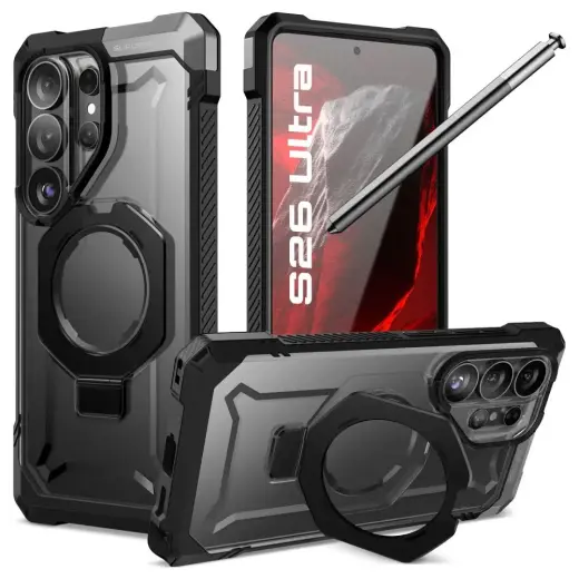 Supcase UB Grip Mag telefono dėklas su MagSafe palaikymu Samsung Galaxy S26 Ultra (S948) juodas
