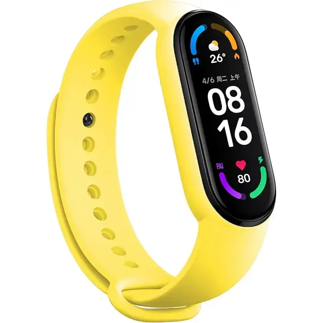 Fusion Accessories wave ремешок для умных часов Xiaomi Mi Band 5/6 | силиконовый | жёлтый