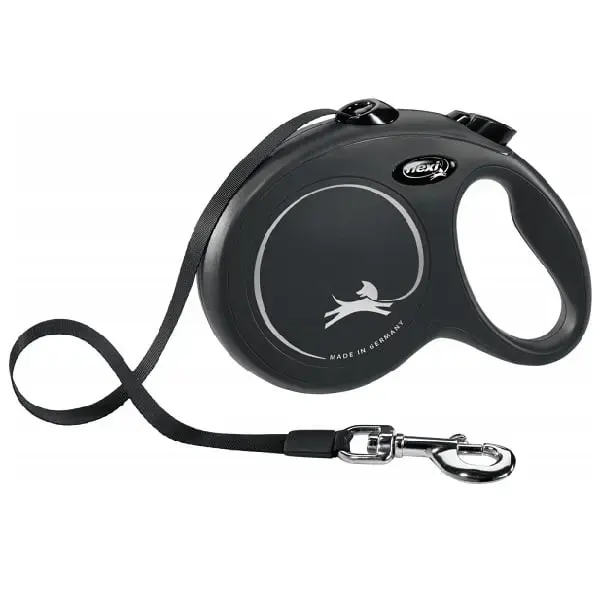 Inertia Leashes for dogs : Trixie Flexi New Classic Tape Leashes, L: 8 m, black