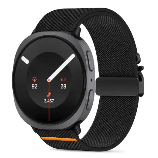 Tech-Protect Nylon Clasp viedpulksteņa siksniņa priekš Galaxy Watch 8/9/Classic (40/44/46 mm) | neilons | melna