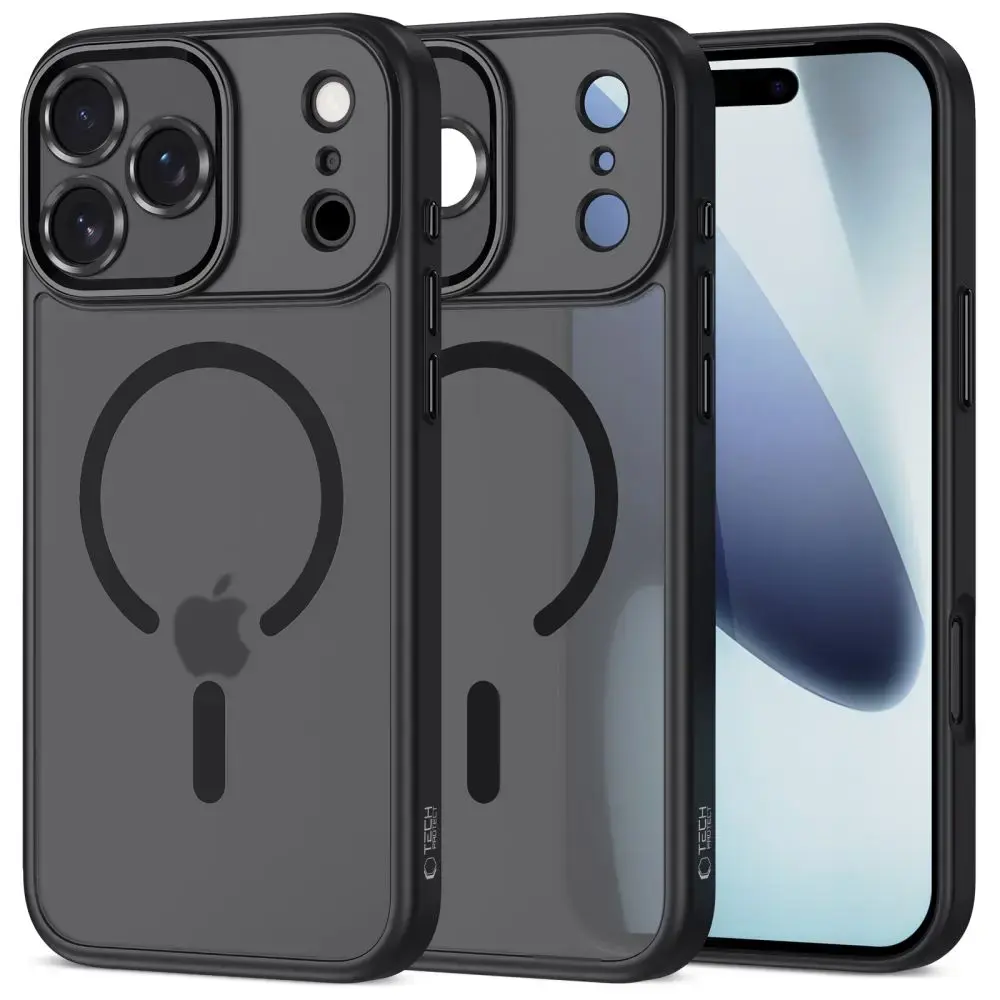 TECH-PROTECT MagCam maciņš telefonam ar MagSafe atbalstu Apple iPhone 17 Pro matēti melns
