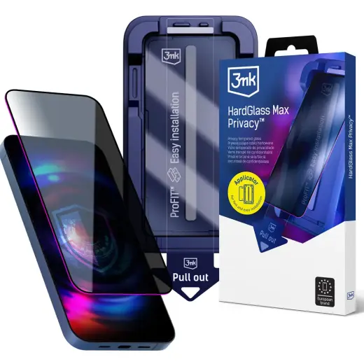 3mk HardGlass Max Privacy tempered glass for phone Galaxy S25 Ultra (privacy effect) with applicator