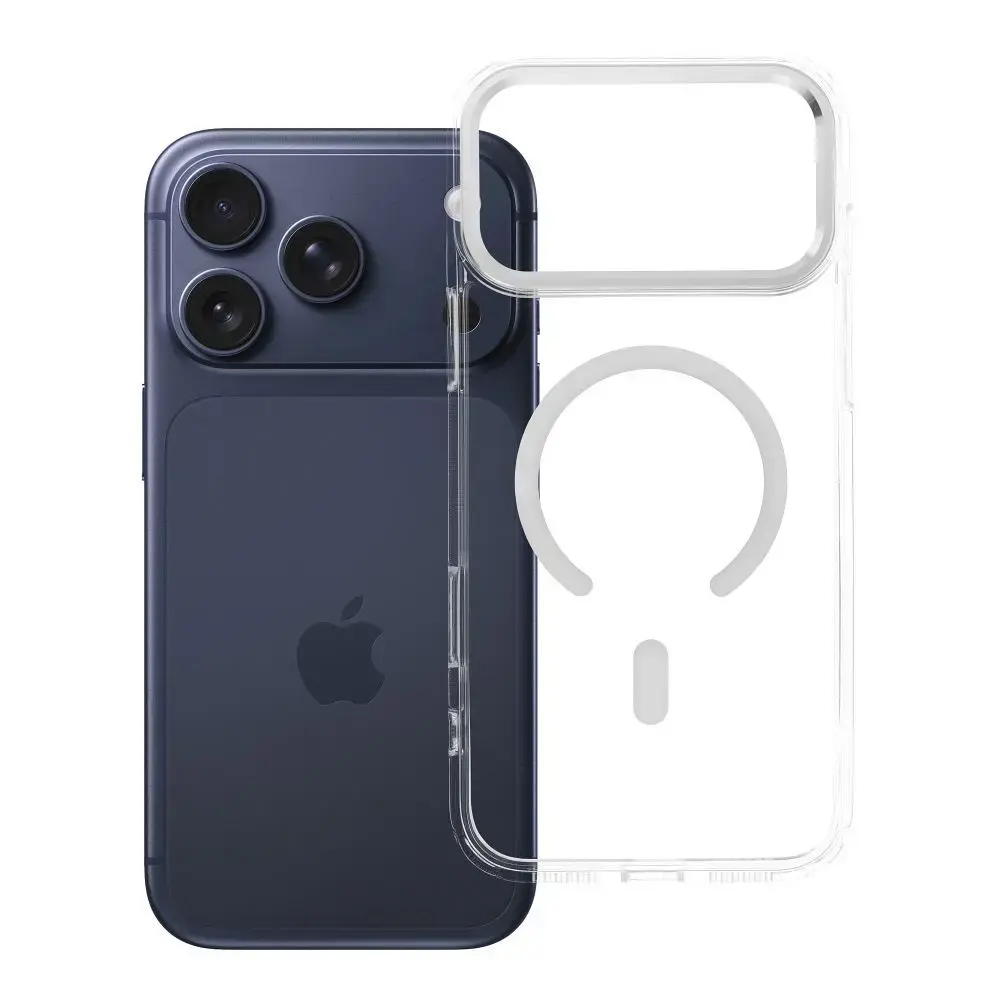 Frame Clear Hybrid telefono dėklas su MagSafe palaikymu iPhone 17 Pro Max | iPhone 18 Pro Max skaidrus