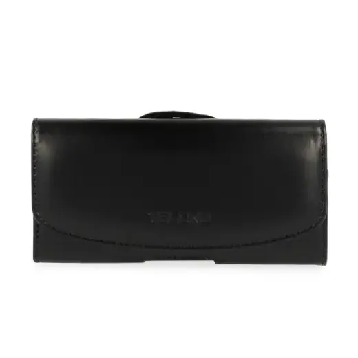 Telone VIVA Belt Holster (SIZE 14) for Iphone 11/16 Plus/16 Pro/17 Pro/Huawei P30 Lite/Samsung S24/S25 black, leather (155x80x14 mm)